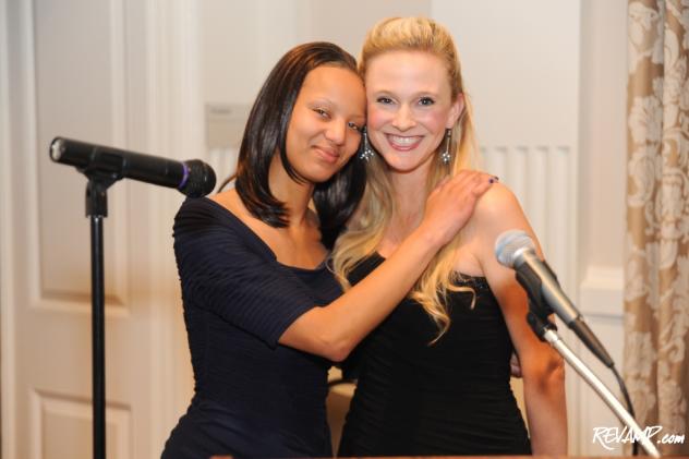 (L-R) Pearls of Purpose Gala Emcee Asia Graves and FAIR Girls co-founder Andrea Powell.